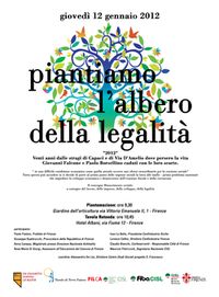 Piantiamo l’albero della legalità – Firenze 12.1.2012