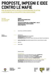 Proposte, impegni e idee contro le mafie- Genova 28.3.2012