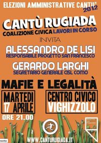 Relatori al Convegno Mafia e Legalità – Cantù (CO) 17.4.2012