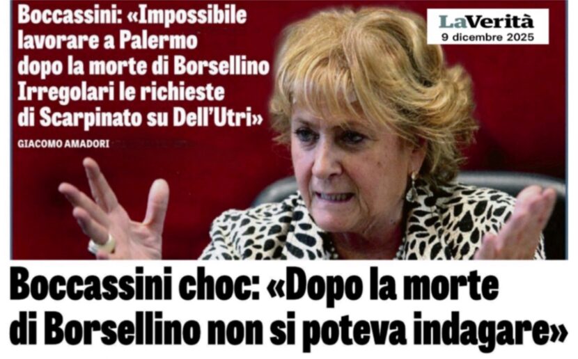 BOCCASSINI: “Dopo la morte di Borsellino non si poteva indagare”