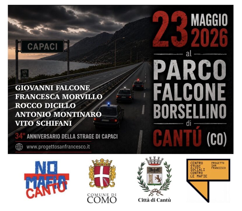 23 maggio 2026  🟧 Provincia di Como 34ª Anniversario Strage di Capaci